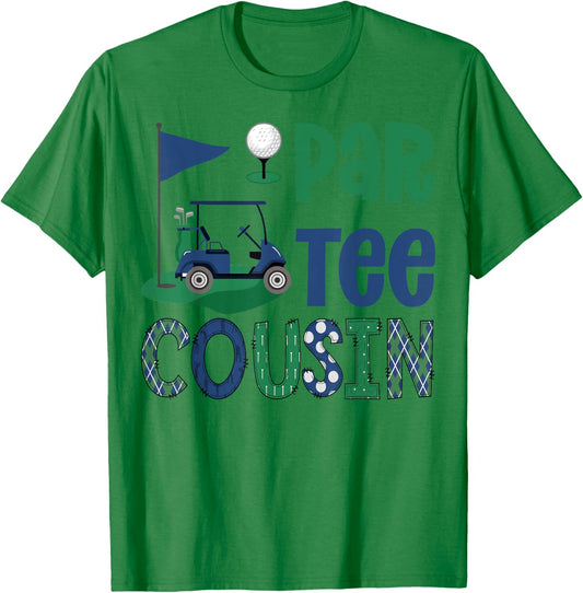 Par- Cousin Golf Lover Birthday Party Family Matching T-Shirt - T-Shirt | Irish Green