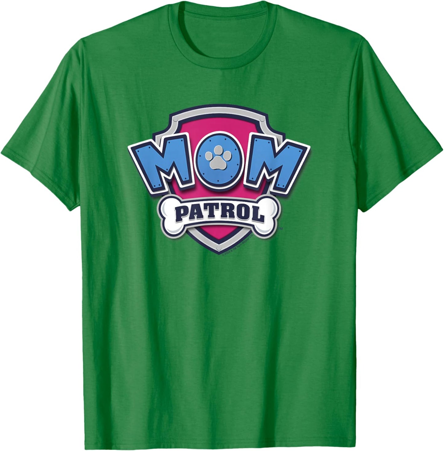 PAW Patrol Mother's Day Mom Patrol Badge T-Shirt - T-Shirt | Irish Green