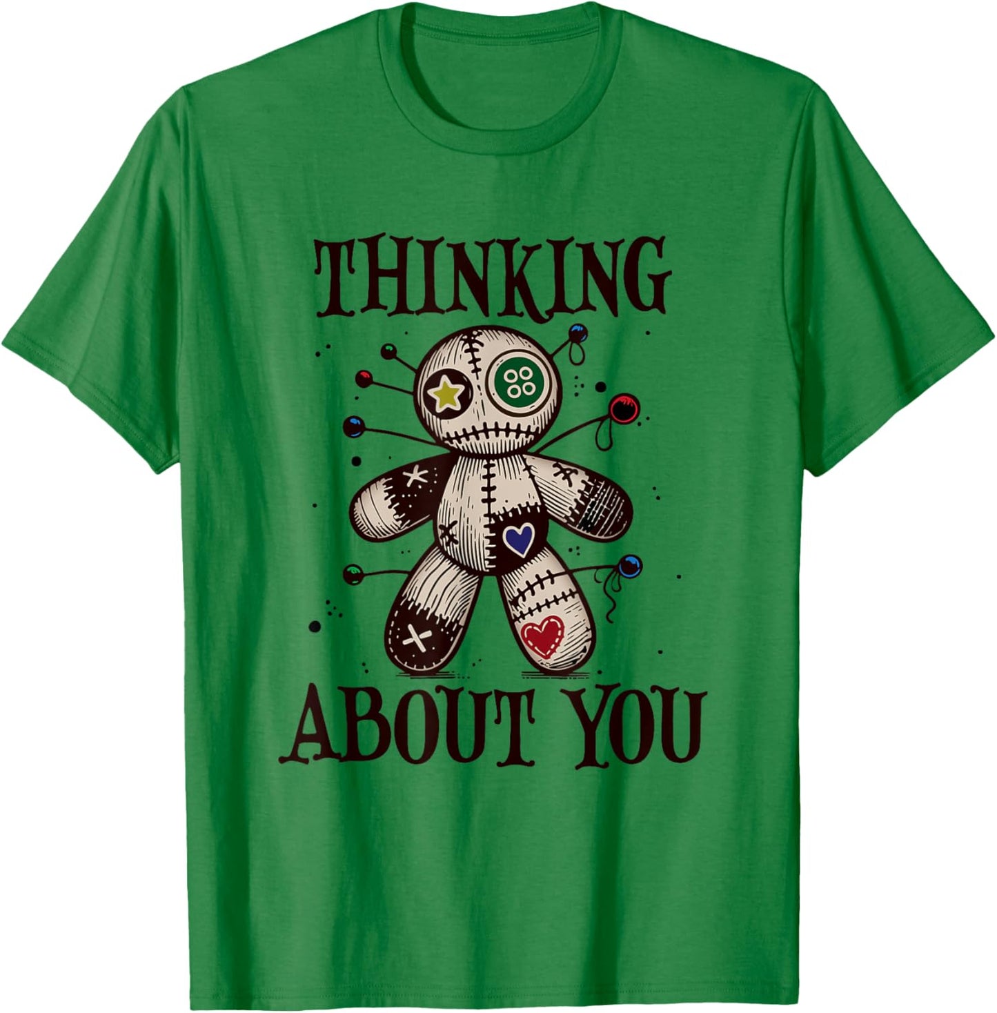 Thinking about you, Voodoo Doll T-Shirt - T-Shirt | Irish Green