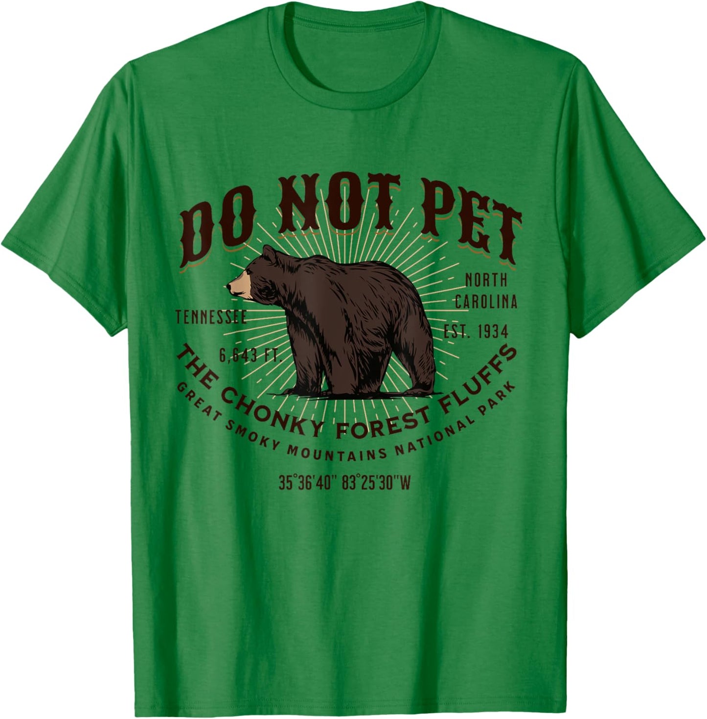 Great Smoky Mountains National Park Black Bear Funny T-Shirt - T-Shirt | Irish Green