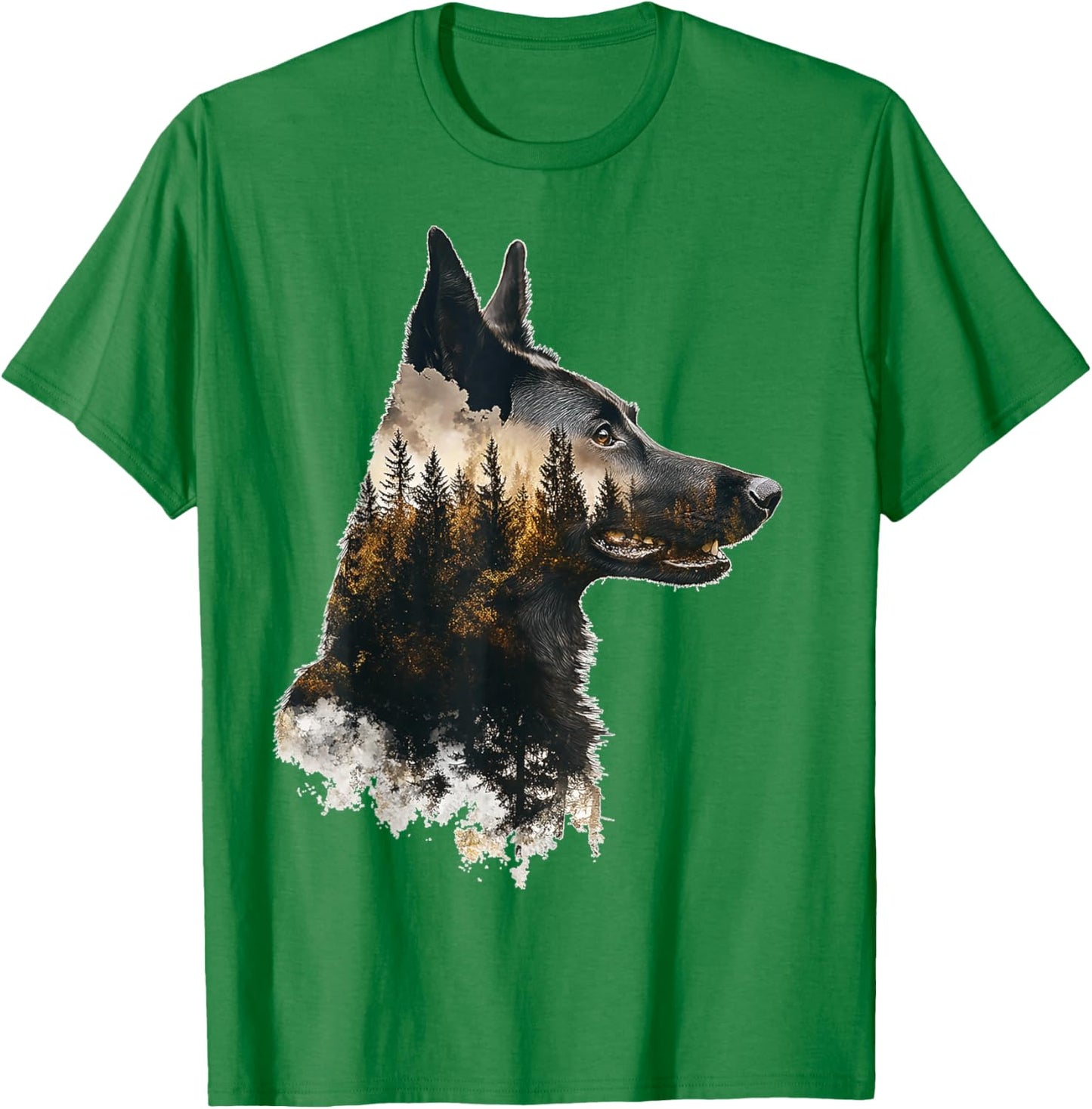 Belgian Malinois Dog Motif Pet Art Belgian Malinois Women Kids T-Shirt - T-Shirt | Irish Green