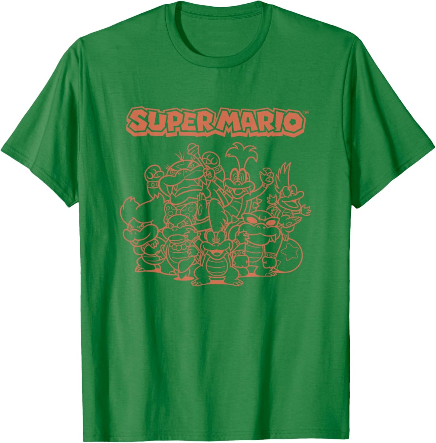 Super Mario Bros Big Koopa Group Shot T-Shirt - T-Shirt | Irish Green
