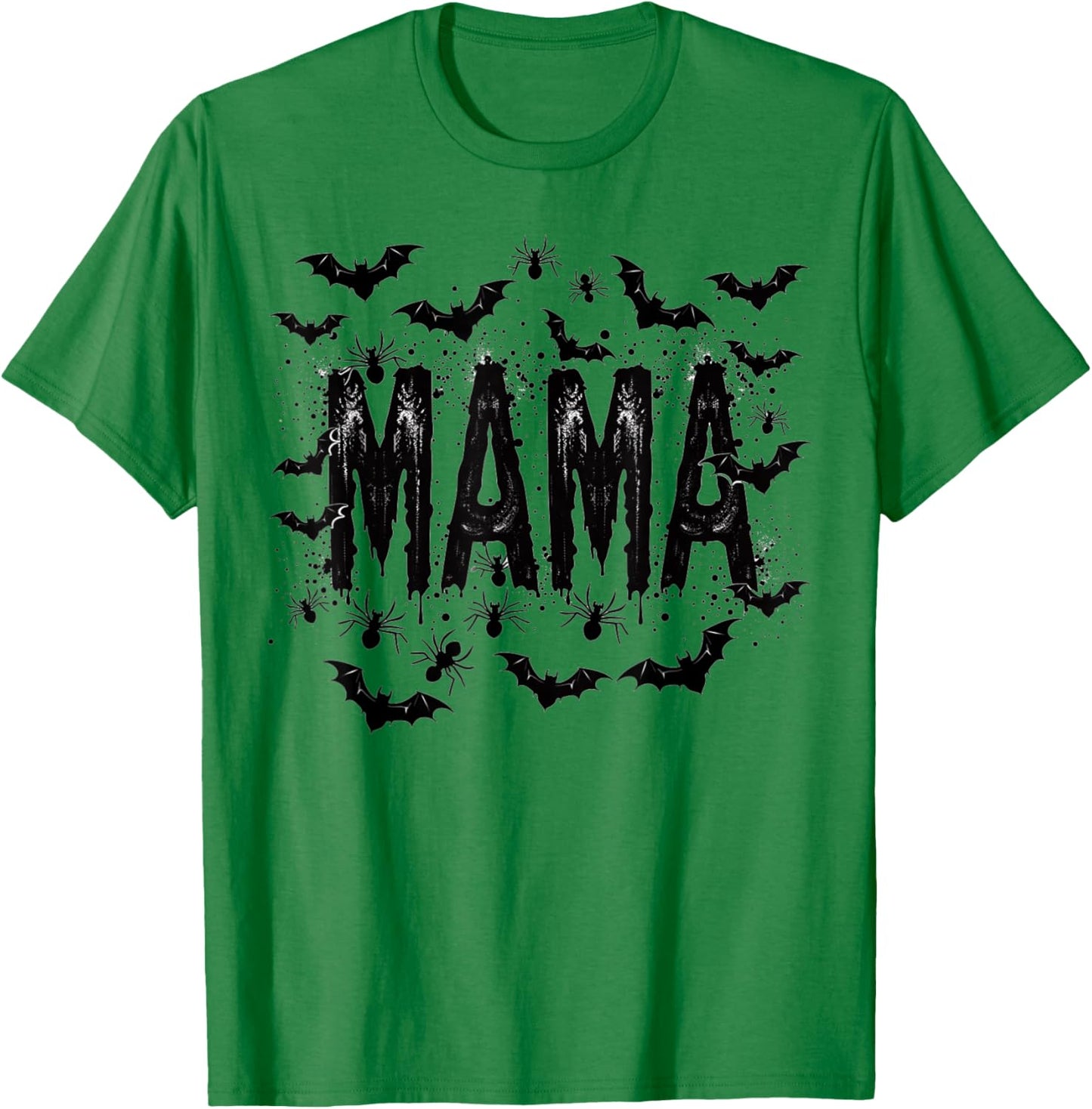 Scary Funny Halloween Mom Bats Spiders Mother Halloween Mama T-Shirt - T-Shirt | Irish Green