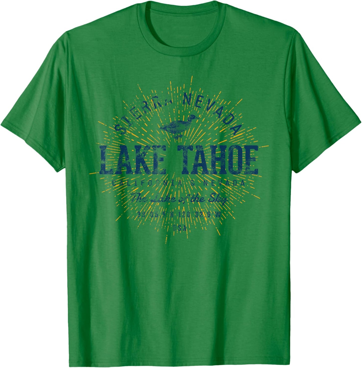 Retro Style Vintage Lake Tahoe T-Shirt - T-Shirt | Irish Green