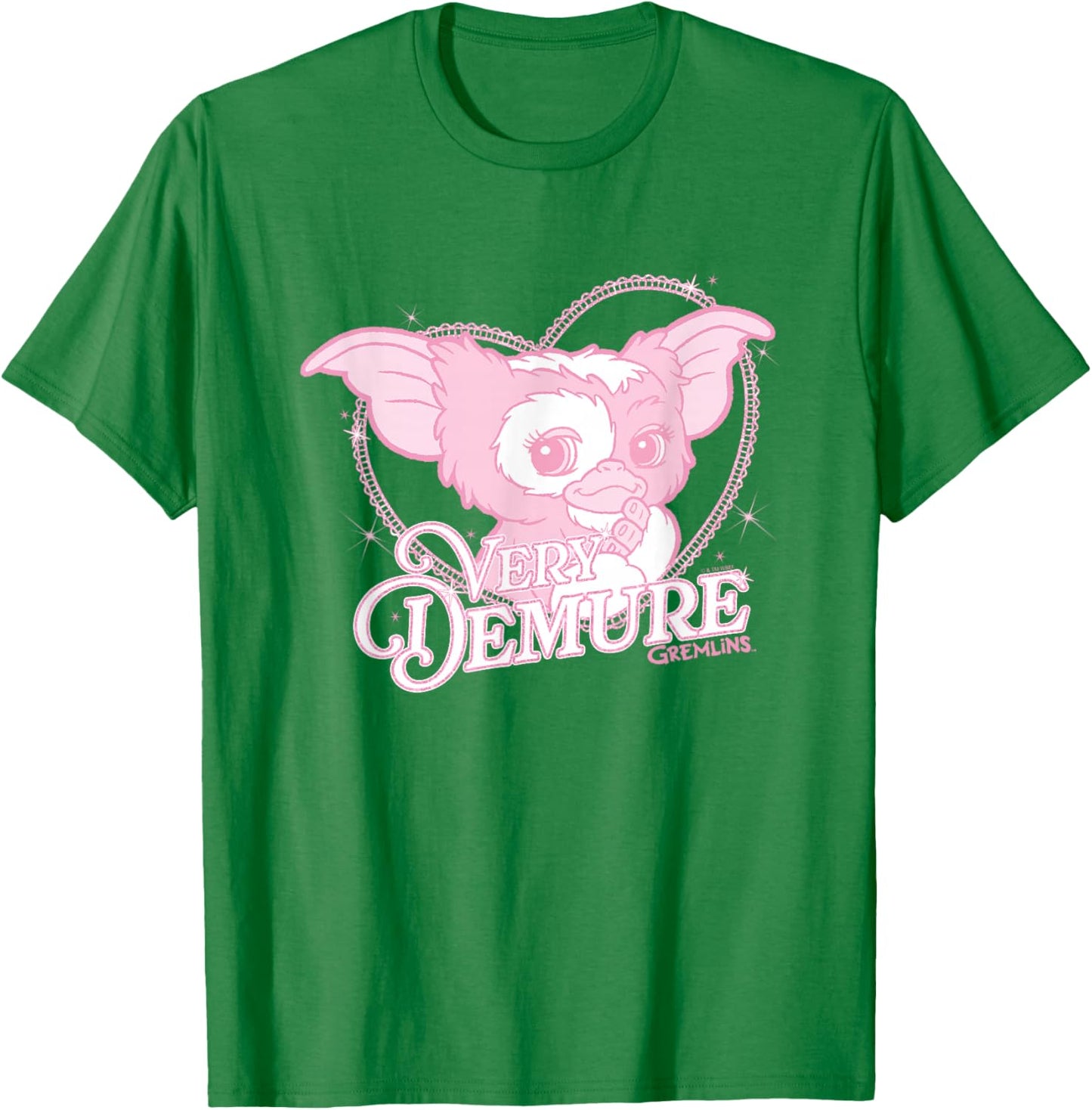 Gremlins Very Demure Cute Retro Heart Shape Big Chest Logo T-Shirt - T-Shirt | Irish Green