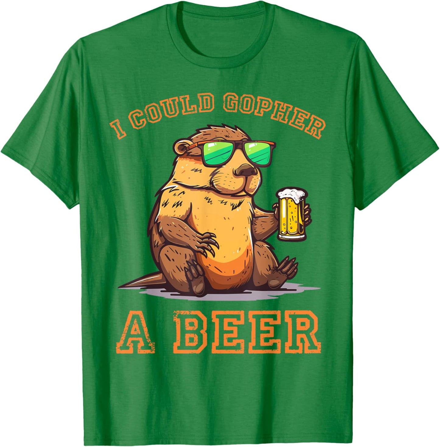 I Could Gopher A Beer Funny Drinking T-Shirt - T-Shirt | Irish Green