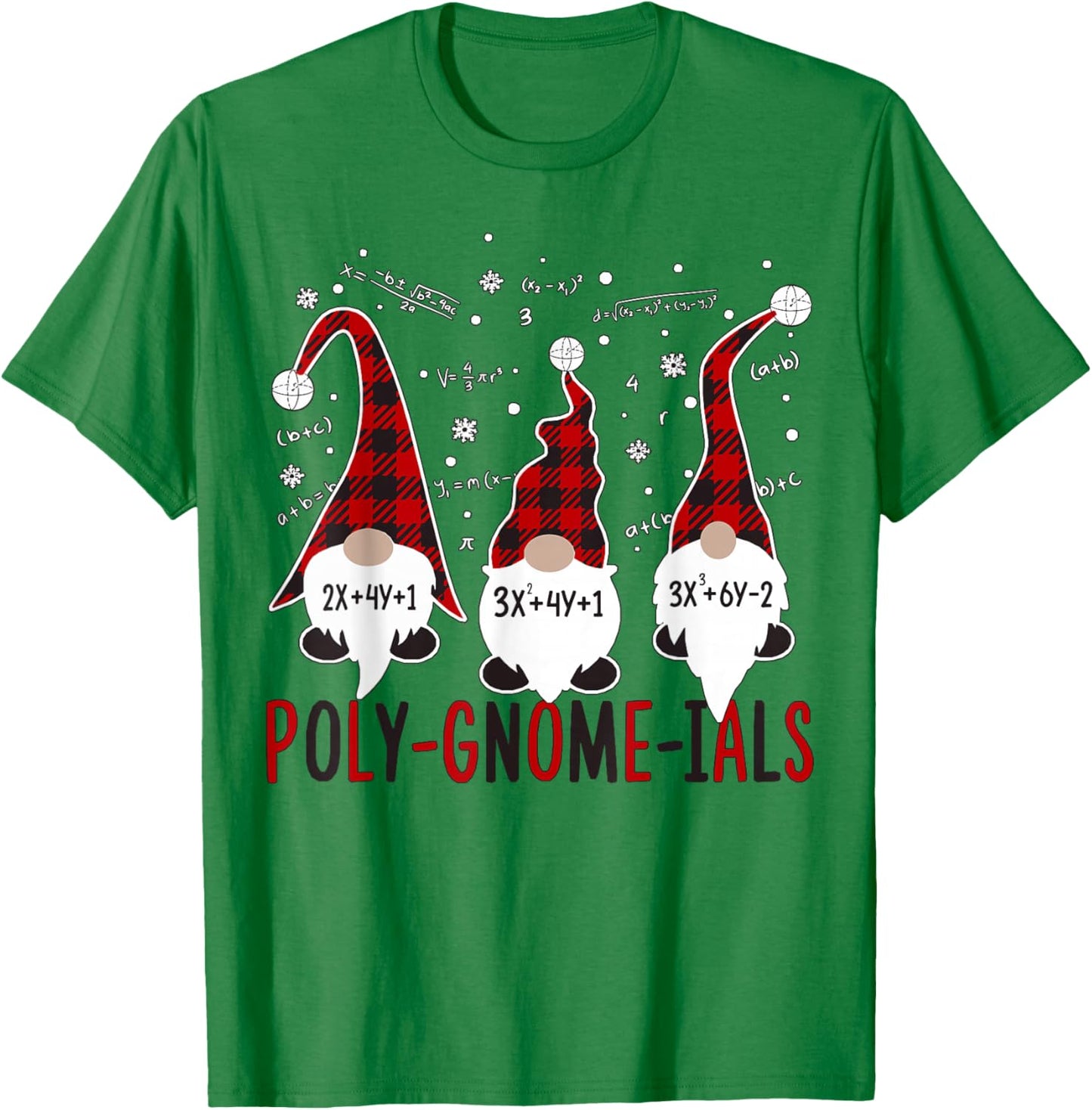 Fun Polynomial Calculus Algebra Poly-Gnome-ials Math Teacher T-Shirt - T-Shirt | Irish Green