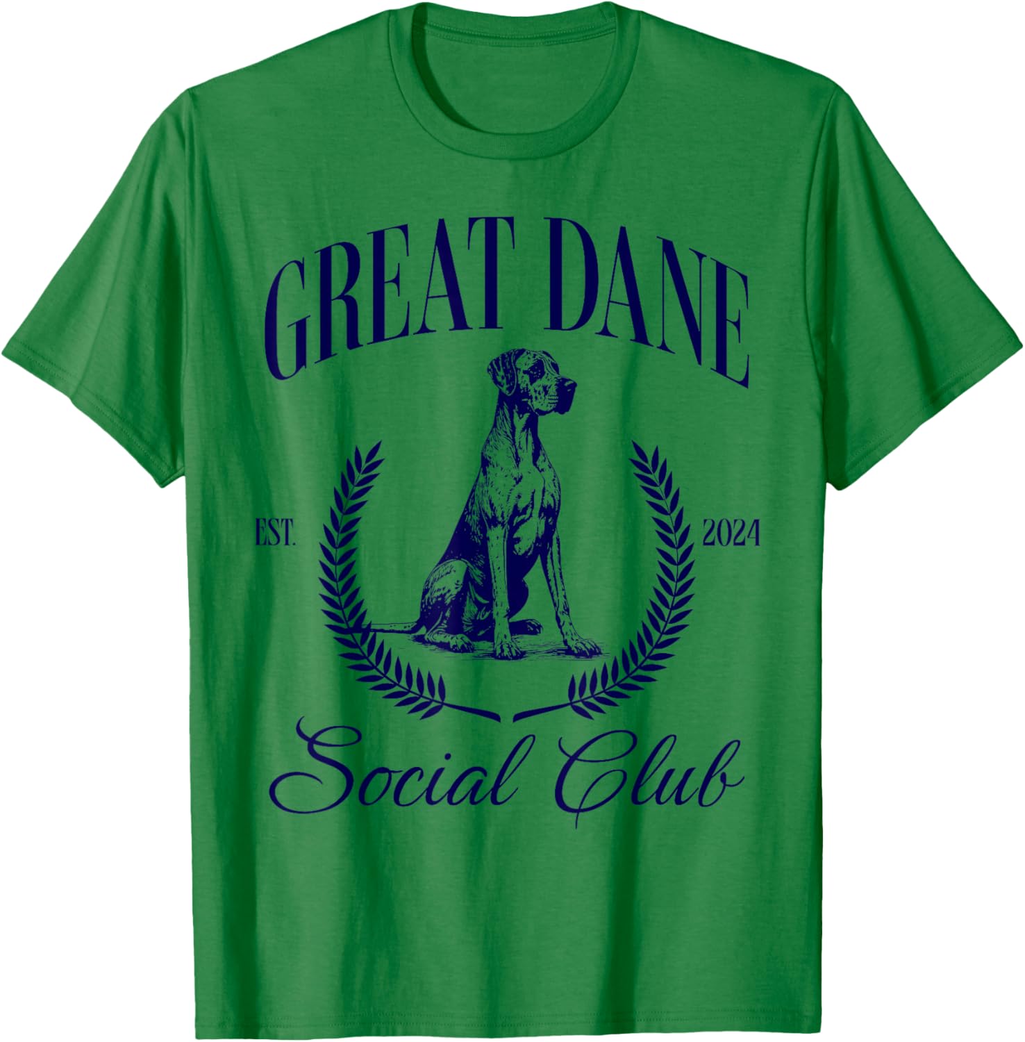 Great Dane Social Club Women Dog Mom T-Shirt - T-Shirt | Irish Green
