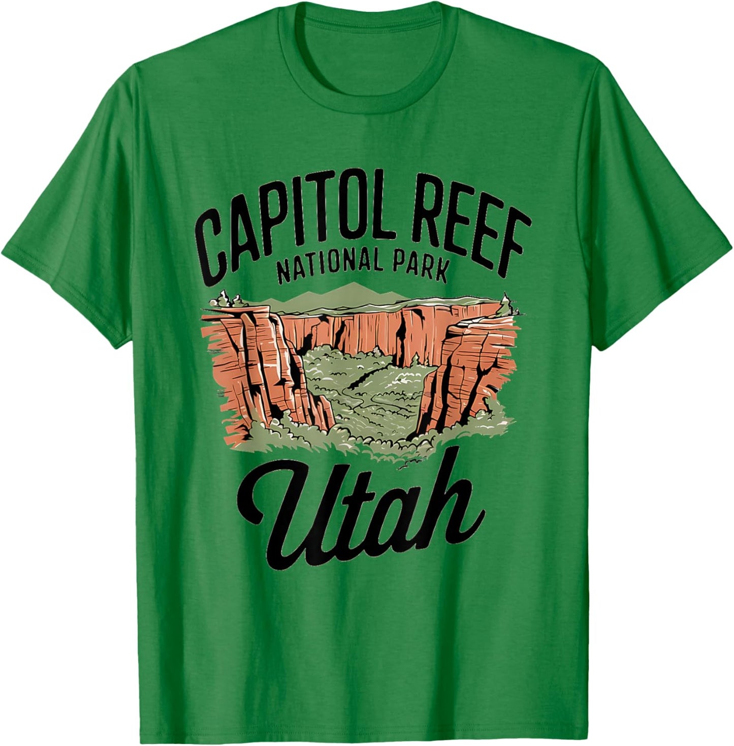 Stunning Utah Capitol Reef National Park T-Shirt - T-Shirt | Irish Green