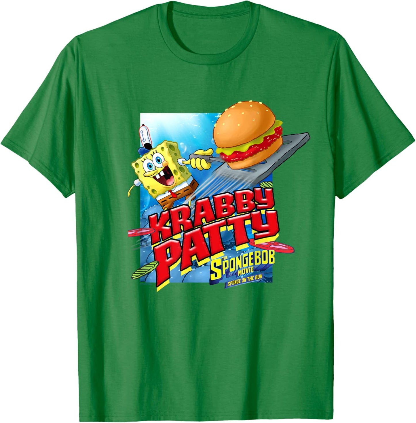 The SpongeBob SquarePants Movie Krabby Patty Poster T-Shirt - T-Shirt | Irish Green