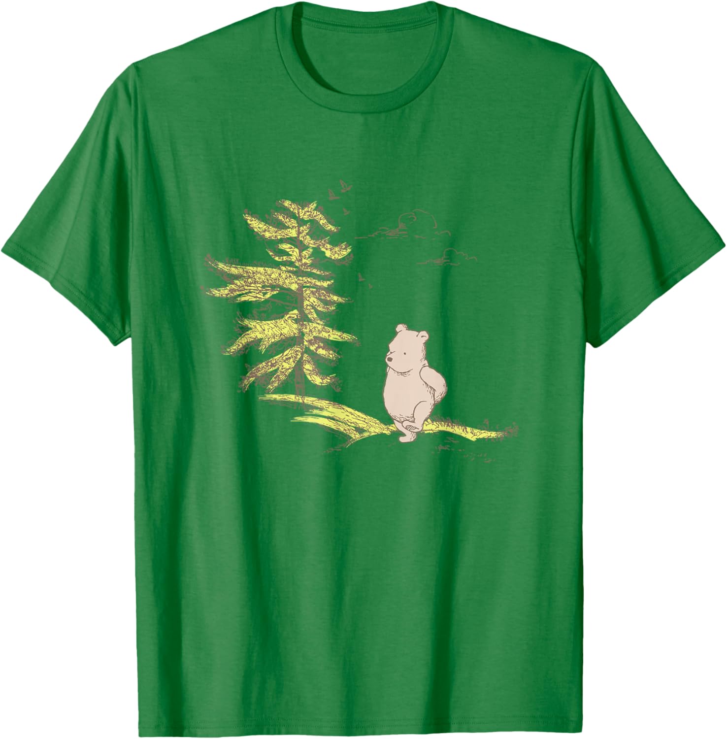 Disney Winnie the Pooh Classic Bear Nature Walk T-Shirt - T-Shirt | Irish Green