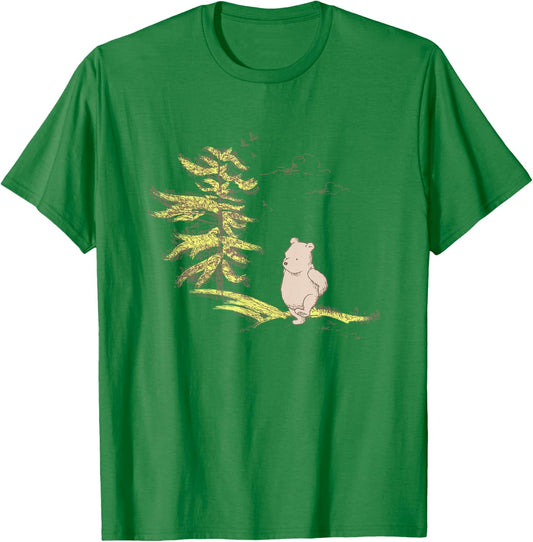 Disney Winnie the Pooh Classic Bear Nature Walk T-Shirt - T-Shirt | Irish Green