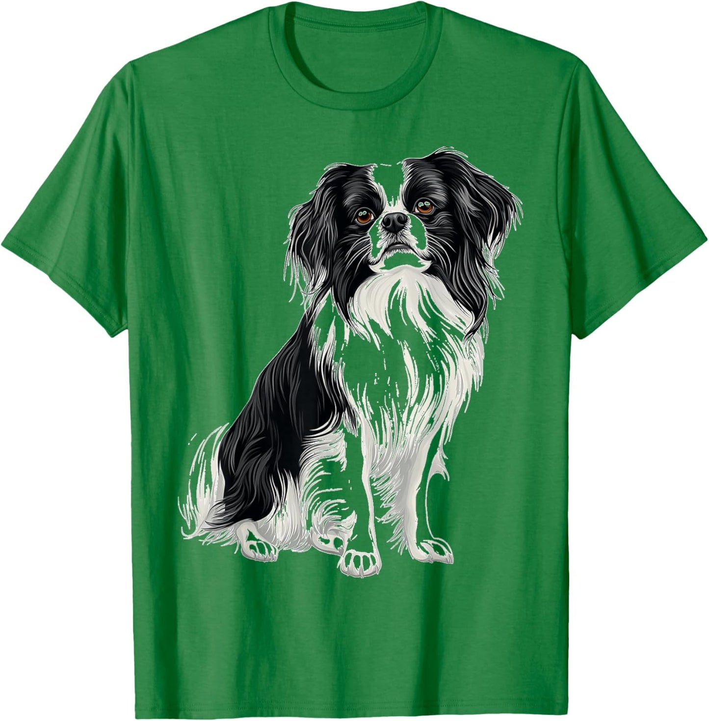 Japanese Chin Dog Graphic Pet Art Japanese Chin Women Kids T-Shirt - T-Shirt | Irish Green