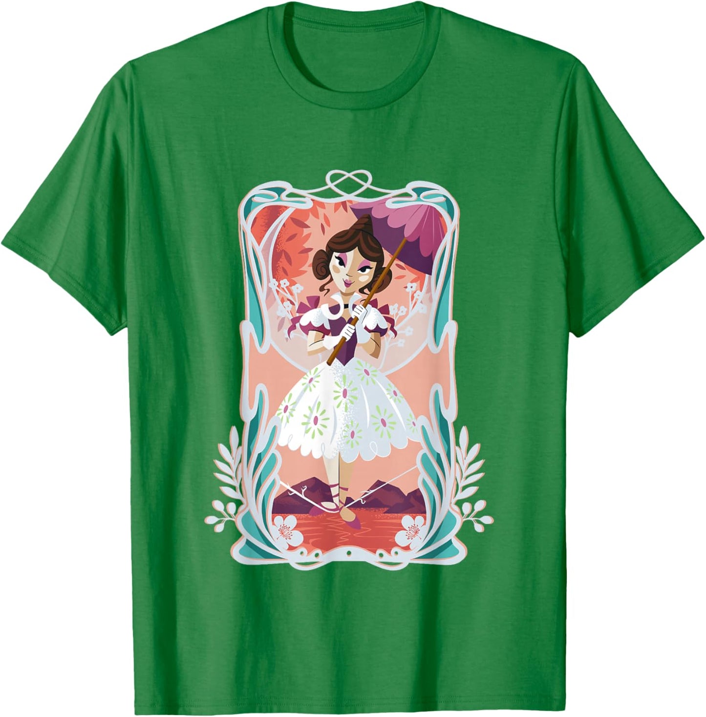 The Haunted Mansion Cute Sally Slater Tightrope Walker Frame T-Shirt - T-Shirt | Irish Green