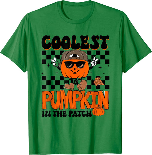 Coolest Pumpkin In The Patch Halloween Boys Girls Kids Gift T-Shirt - T-Shirt | Irish Green