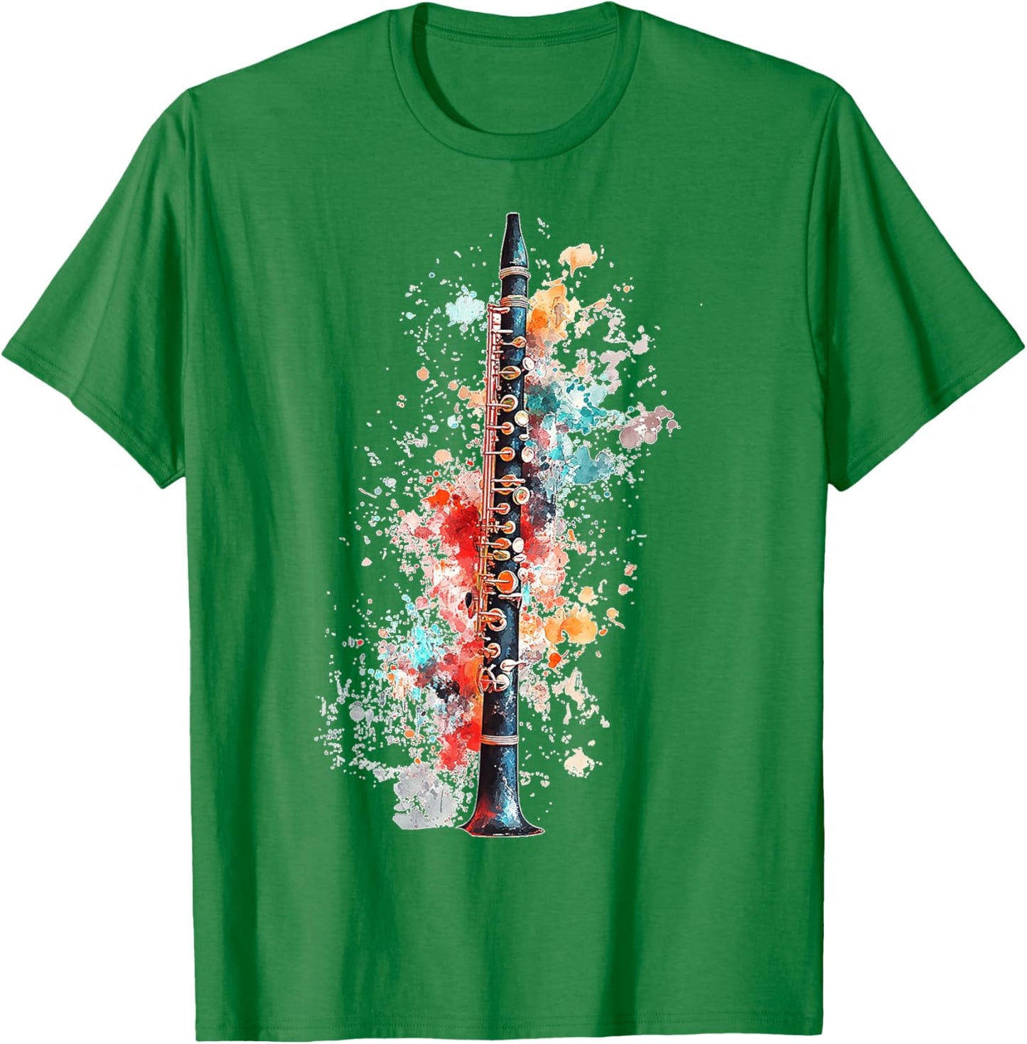 Clarinet Music Instrument Graphic Illustration Clarinet T-Shirt - T-Shirt | Irish Green