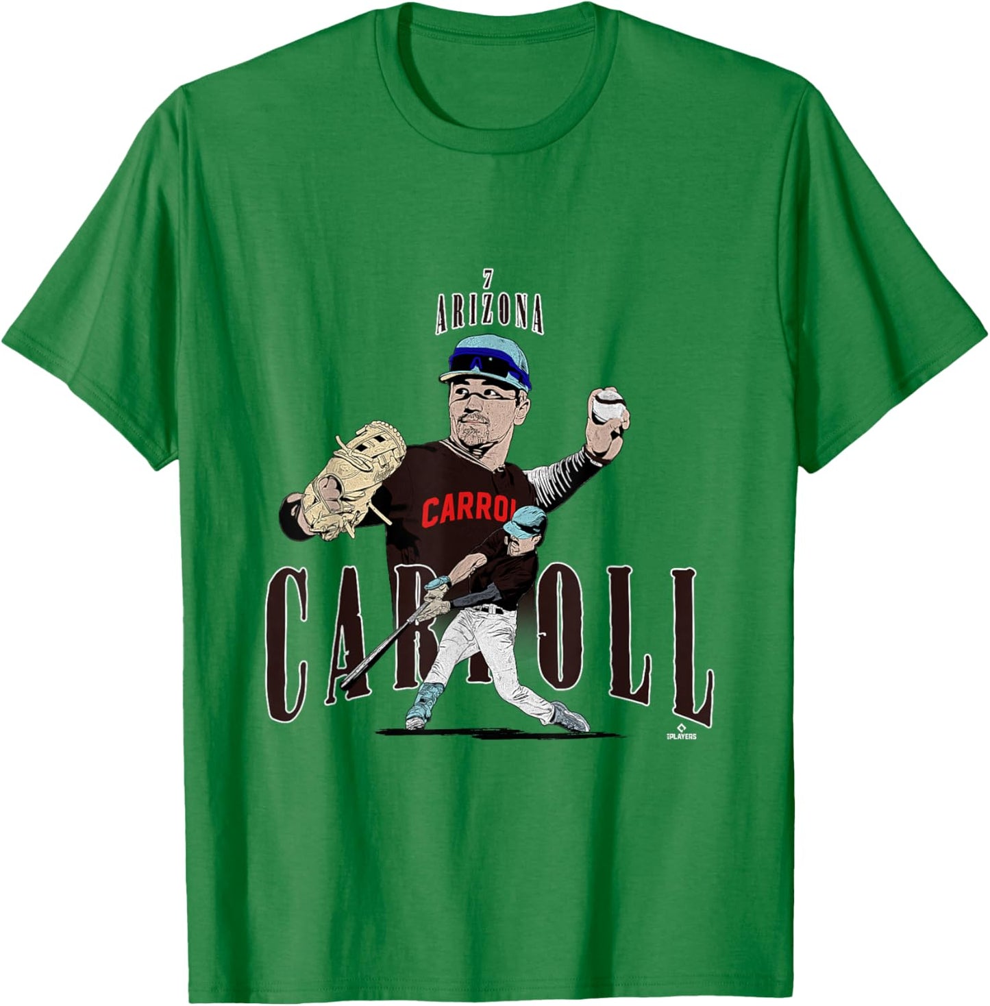 Corbin Carroll | Arizona Baseball Players | MLBCCL3002 T-Shirt - T-Shirt | Irish Green