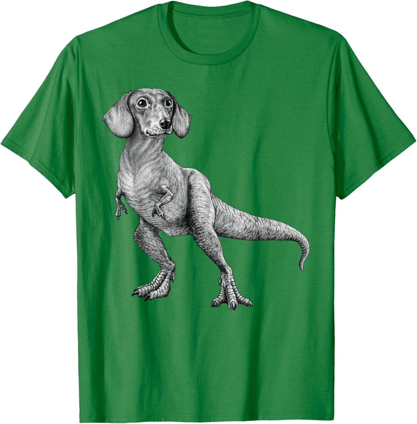 Dachshund Dinosaur T rex T-Shirt - T-Shirt | Irish Green