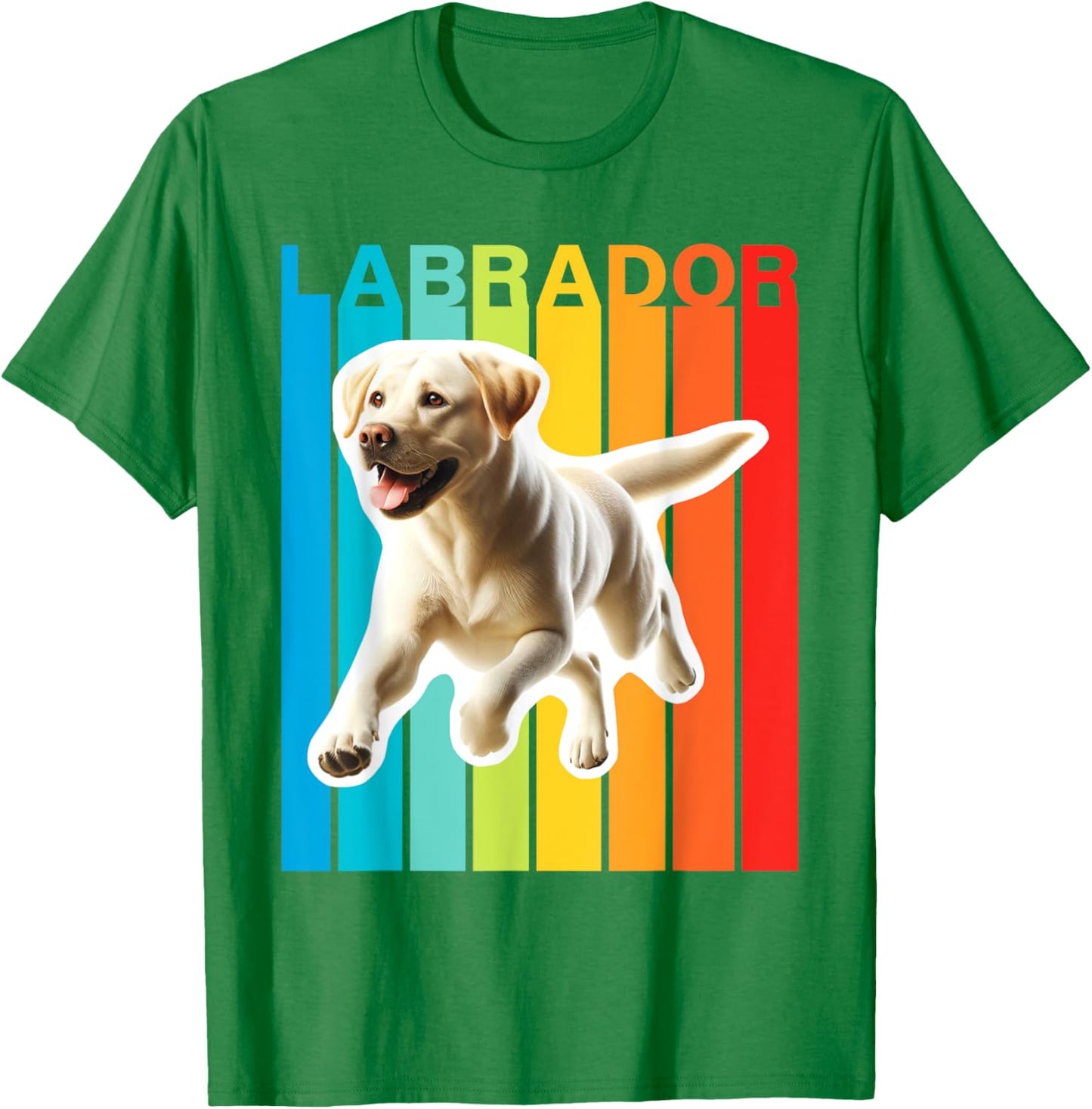 Colorful Labrador Retriever T-Shirt - T-Shirt | Irish Green