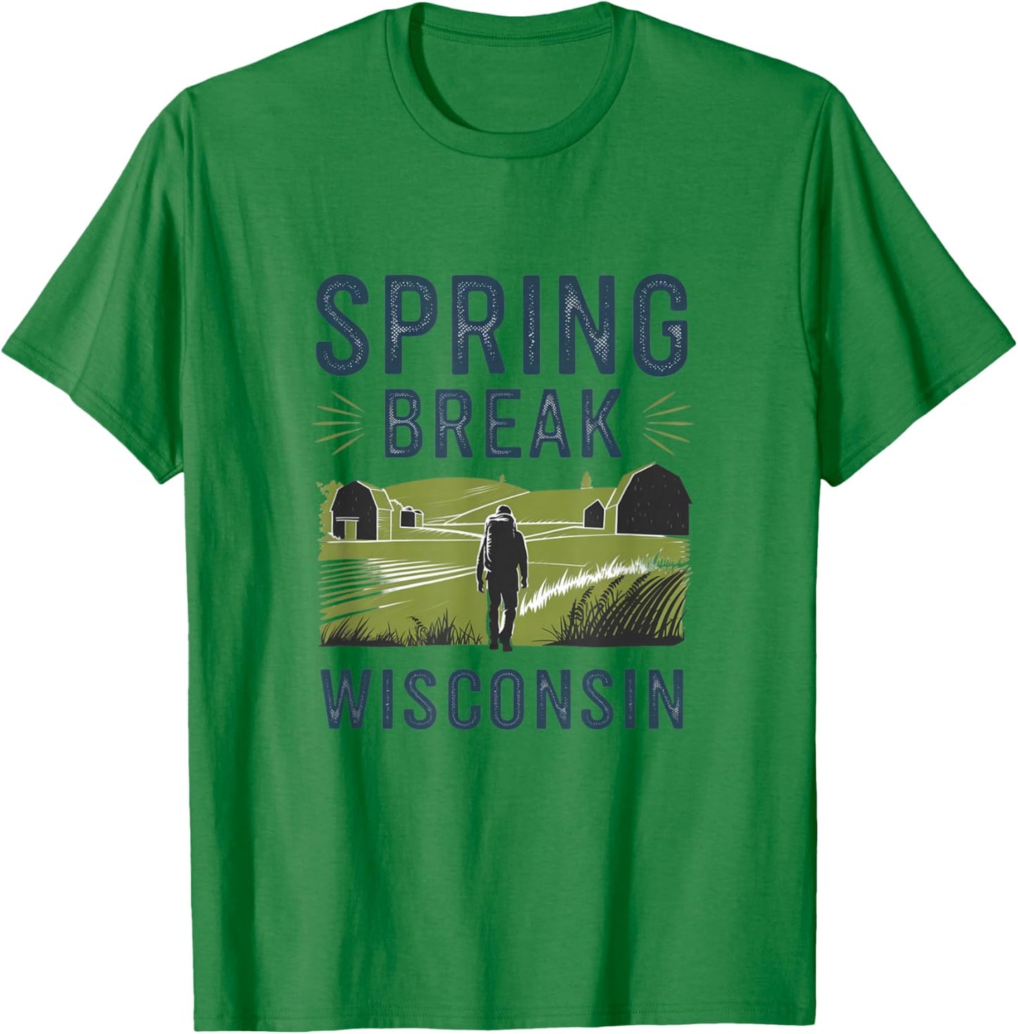 Spring Break 2025 Wisconsin T-Shirt - T-Shirt | Irish Green