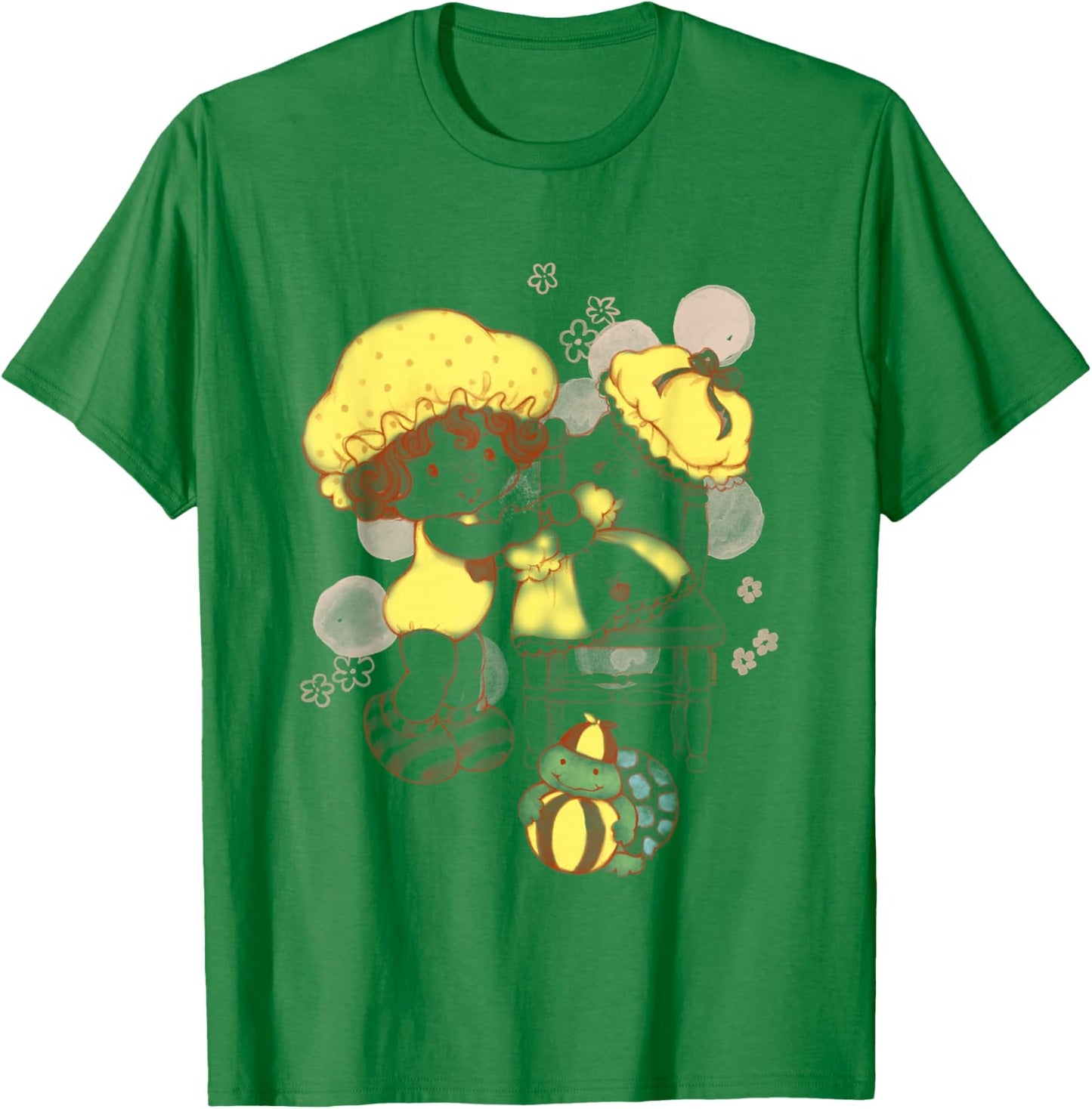 Strawberry Shortcake Cute Apple Dumplin Retro Chest Logo T-Shirt - T-Shirt | Irish Green