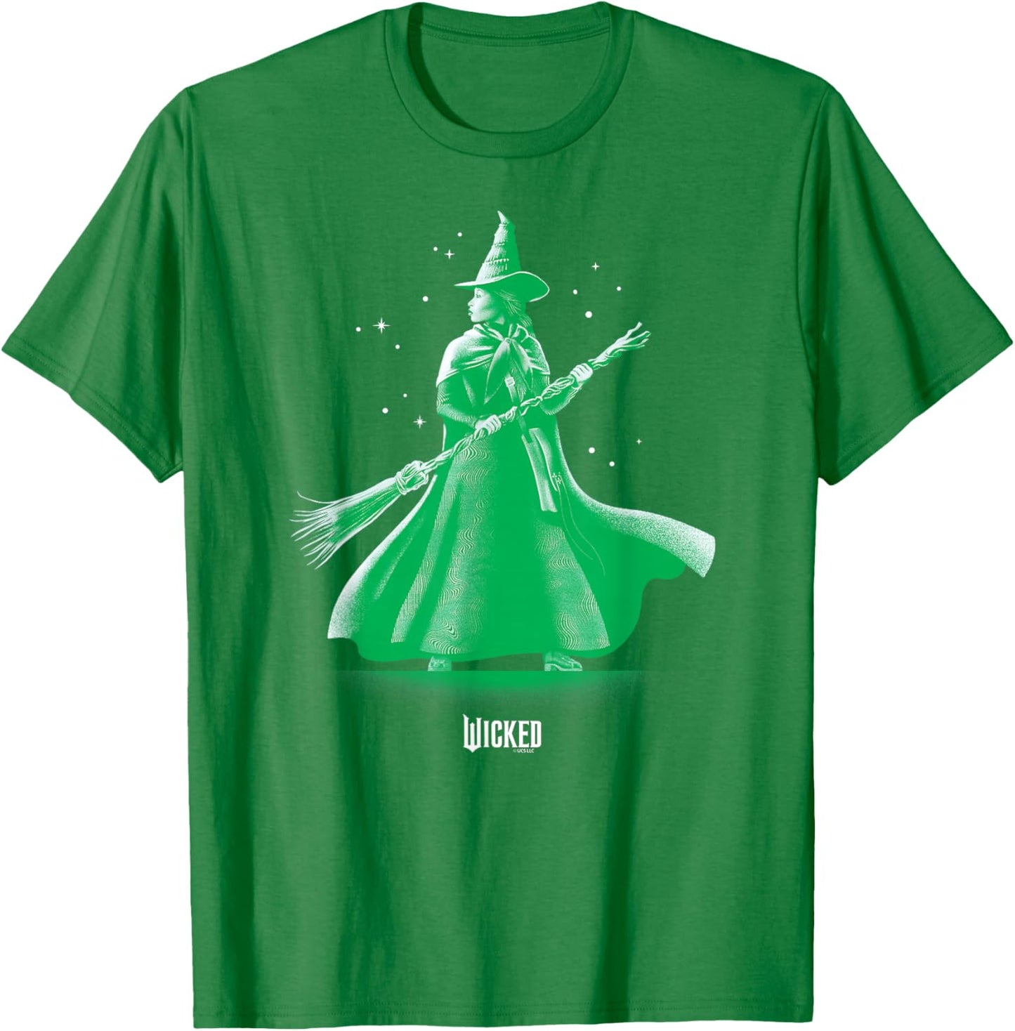 Wicked -Adults Classic Fit Green Elphaba Pose Tonal T-Shirt - T-Shirt | Irish Green