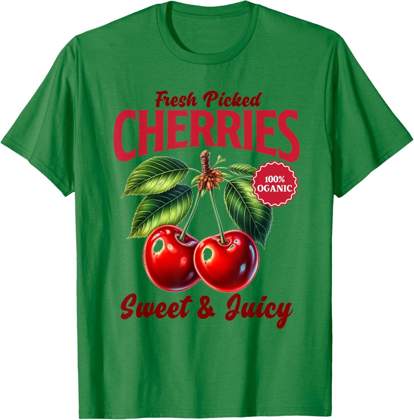 Cherry Farmer's Market Fresh Picked Cherries Cherry Lover T-Shirt - T-Shirt | Irish Green