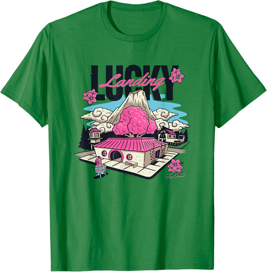 Fortnite Lucky Landing Pink Island Big Chest Poster T-Shirt - T-Shirt | Irish Green