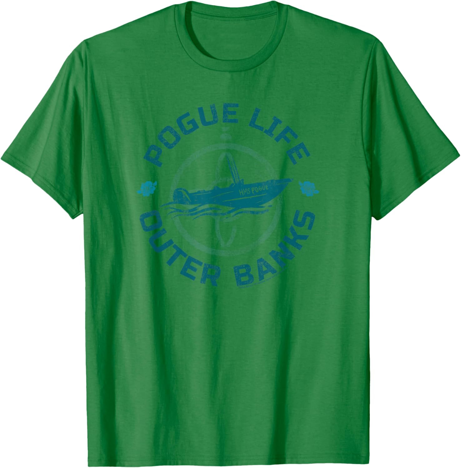 Outer Banks Pogue Life Circle Boat T-Shirt - T-Shirt | Irish Green