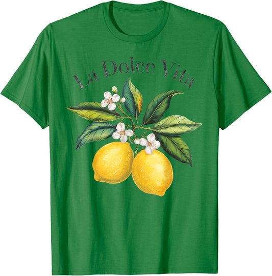 La Dolce Vita Lemon Italian Summer Limoncello Amalfi Coast T-Shirt - T-Shirt | Irish Green