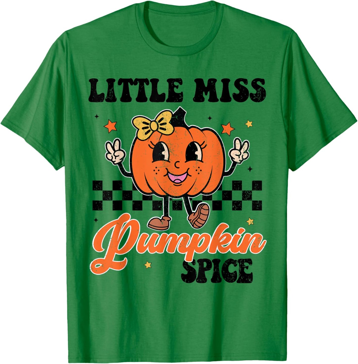 Funny Little Pumpkin Spice Baby Toddler Miss Girl Halloween T-Shirt - T-Shirt | Irish Green