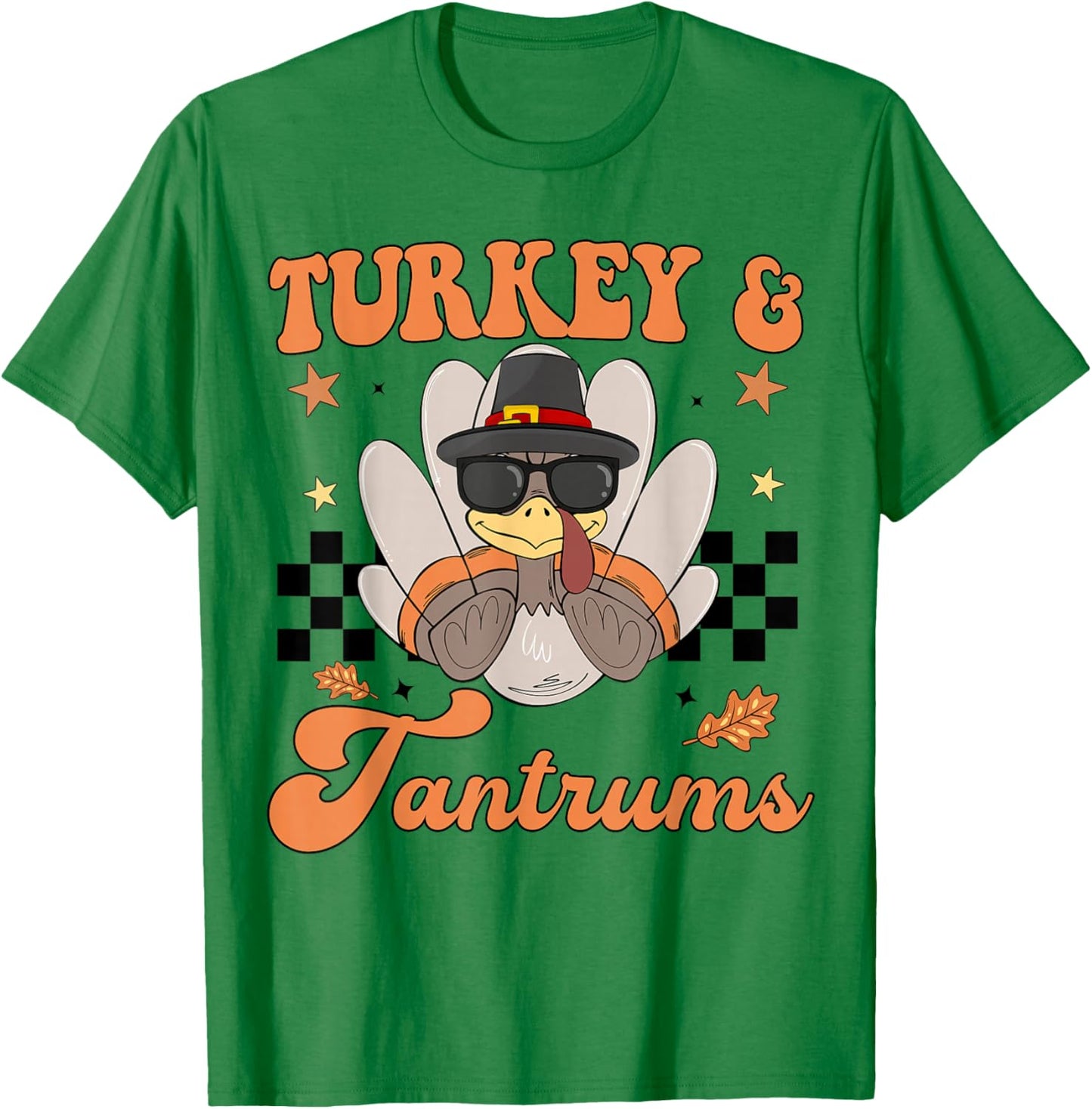 Boy Toddler Thanksgiving Trot Turkey Tantrum Outfit Costume T-Shirt - T-Shirt | Irish Green