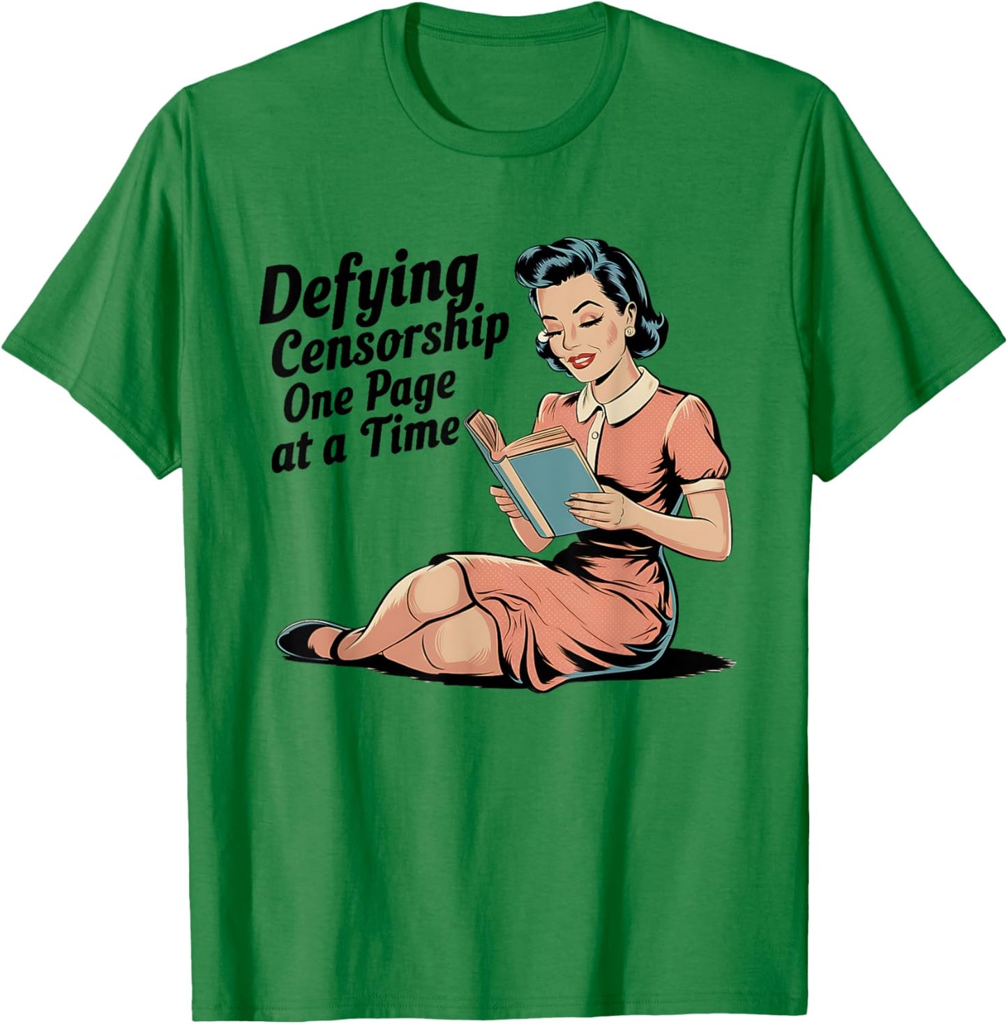 Defying Censorship One Page At a Time Read Banned Books T-Shirt - T-Shirt | Irish Green