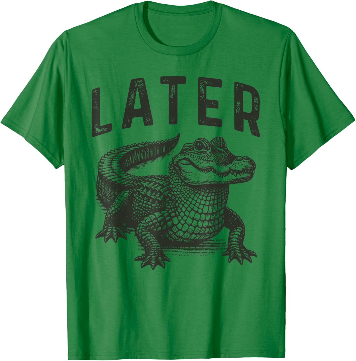 Funny Alligator Crocodile Pun & Women Later Gator T-Shirt - T-Shirt | Irish Green