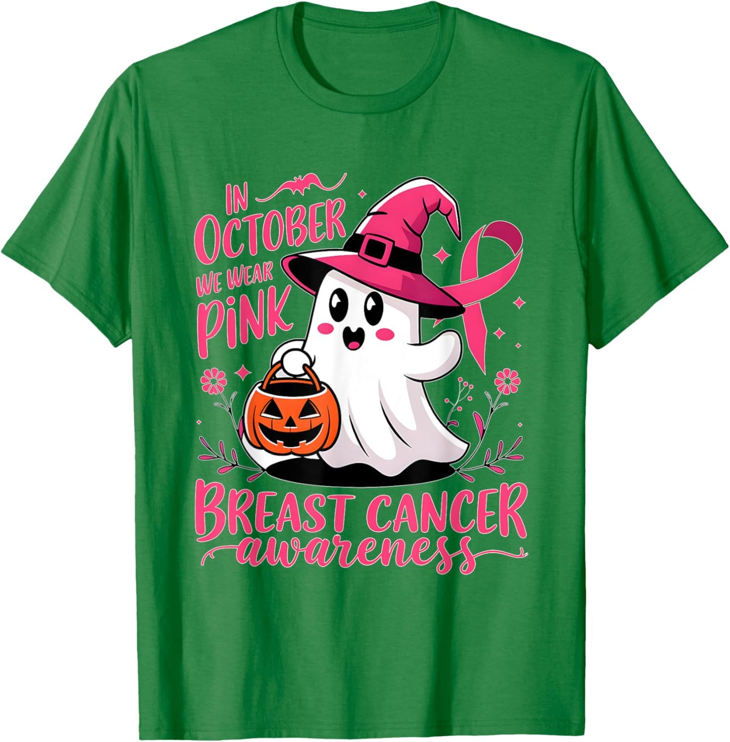 Breast Cancer Awareness Month In October We Wear Pink 2024 T-Shirt - T-Shirt | Irish Green