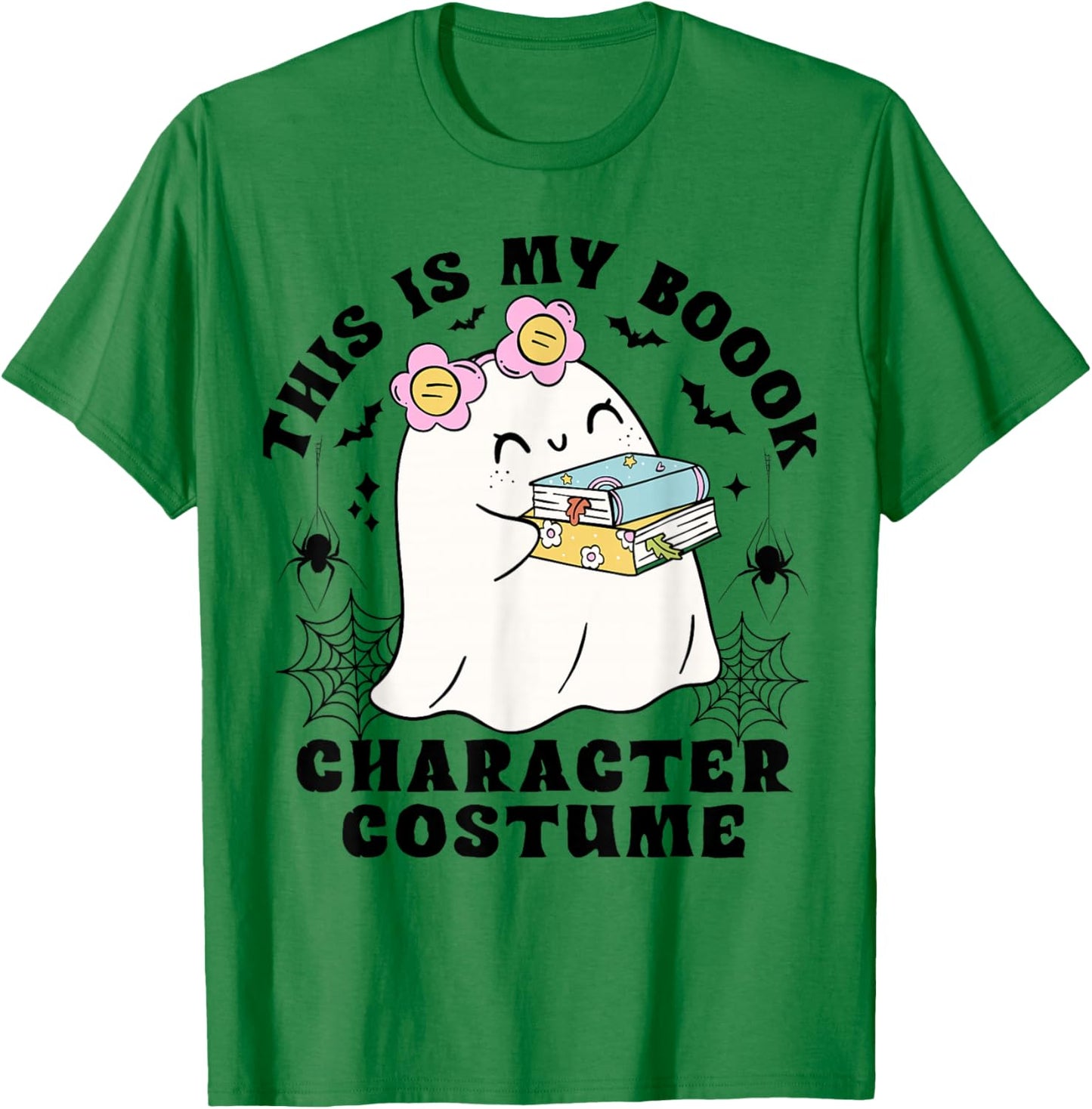 This is My Book Character Costume-Funny Halloween Ghost Kids T-Shirt - T-Shirt | Irish Green