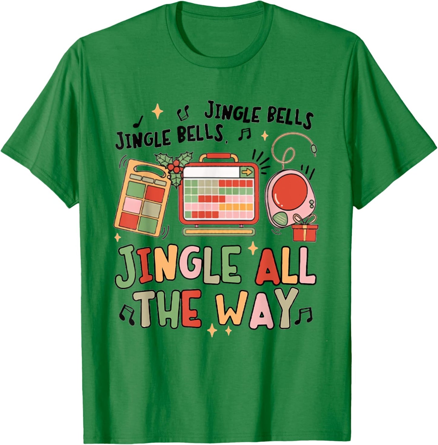 Speech Language Pathologist Christmas CCC SLP AAC ABA RBT T-Shirt - T-Shirt | Irish Green