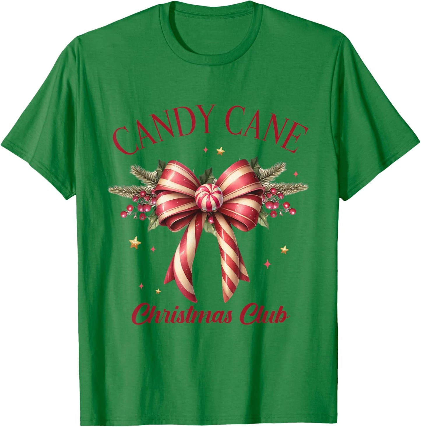 Candy Cane Christmas Club Winter Christmas Family Pajamas T-Shirt - T-Shirt | Irish Green