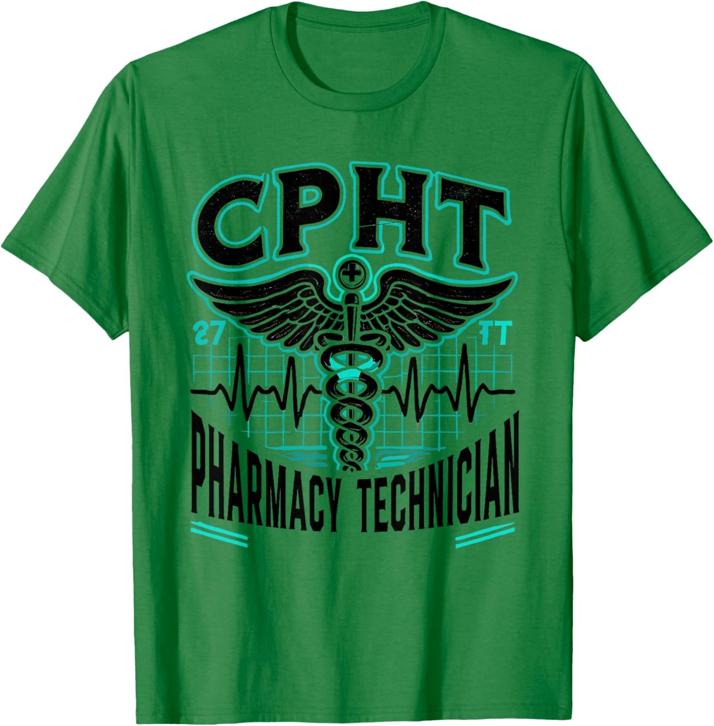 CPHT Pharmacy Technician Pharmacist Heartbeat T-Shirt - T-Shirt | Irish Green