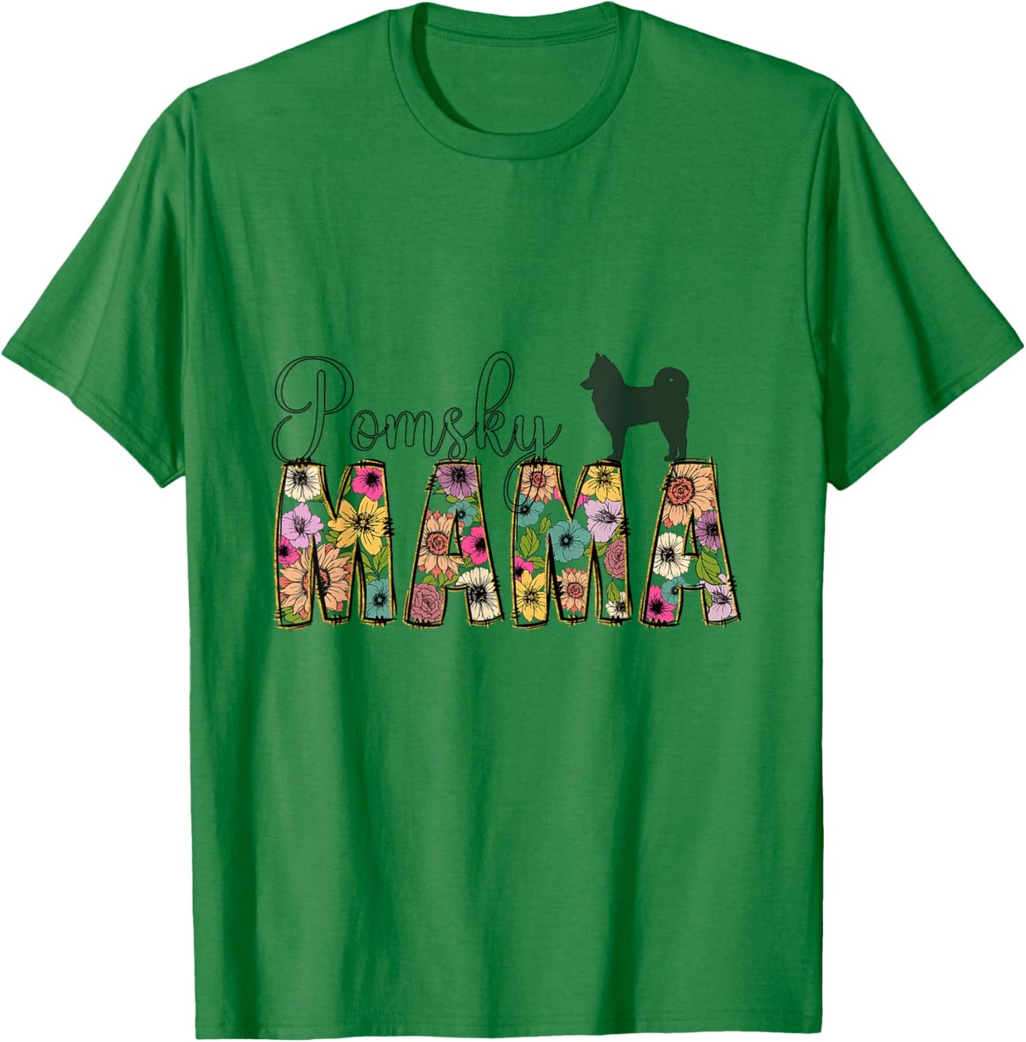 Pomsky Dog T-Shirt - T-Shirt | Irish Green