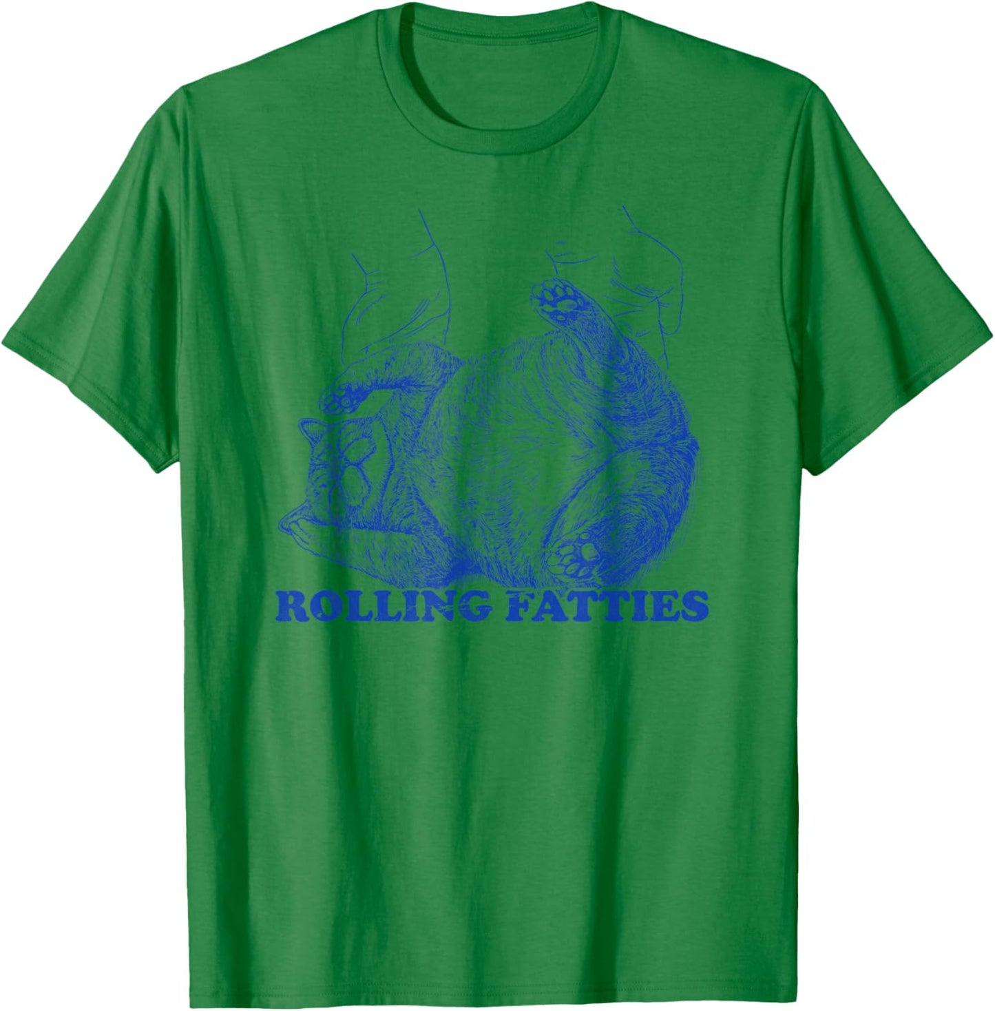 Rolling Fatties cat funny cute cat lover Kitten Owner retro T-Shirt - T-Shirt | Irish Green