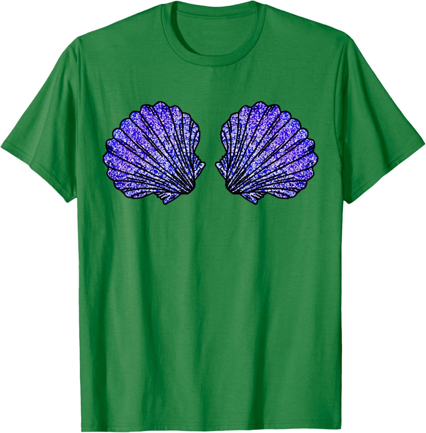 Funny Mermaid Seashell BRA Costume Girls Halloween T-Shirt - T-Shirt | Irish Green