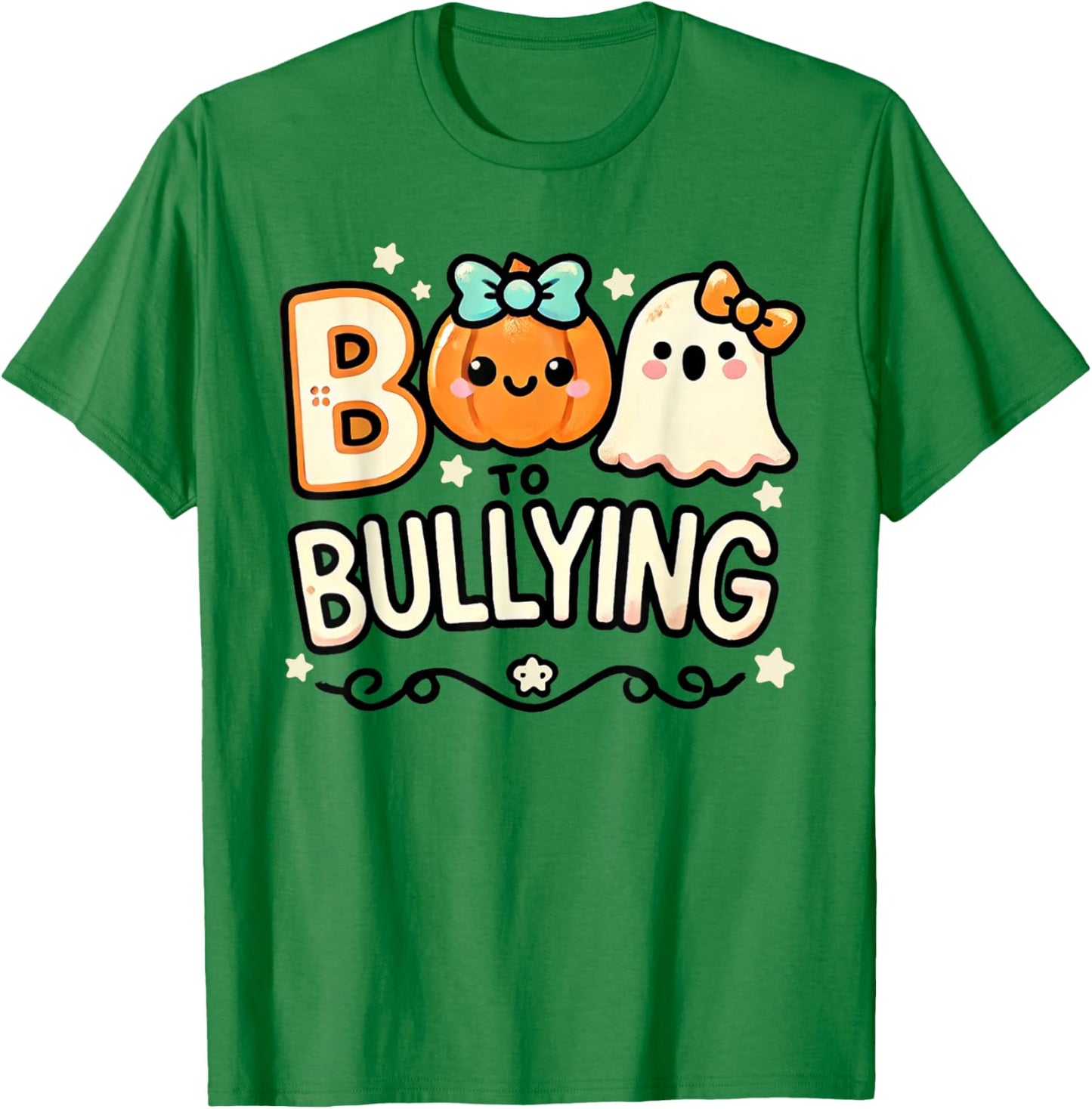 Boo To Bullying Shirt Unity Day Ghost Halloween T-Shirt - T-Shirt | Irish Green
