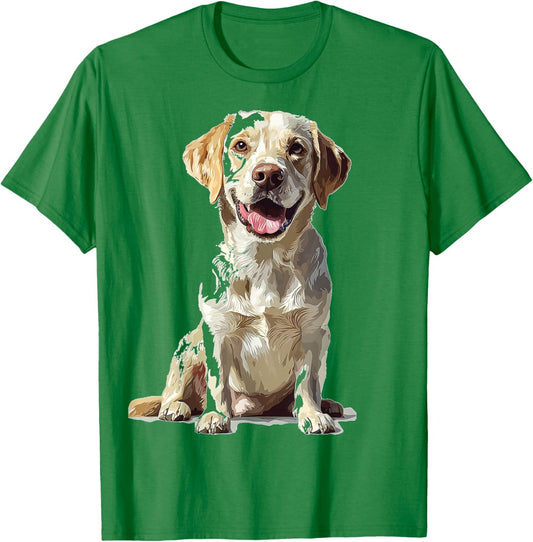 Labrador Retriever Dog Graphic Pet Art Labrador Retriever T-Shirt - T-Shirt | Irish Green