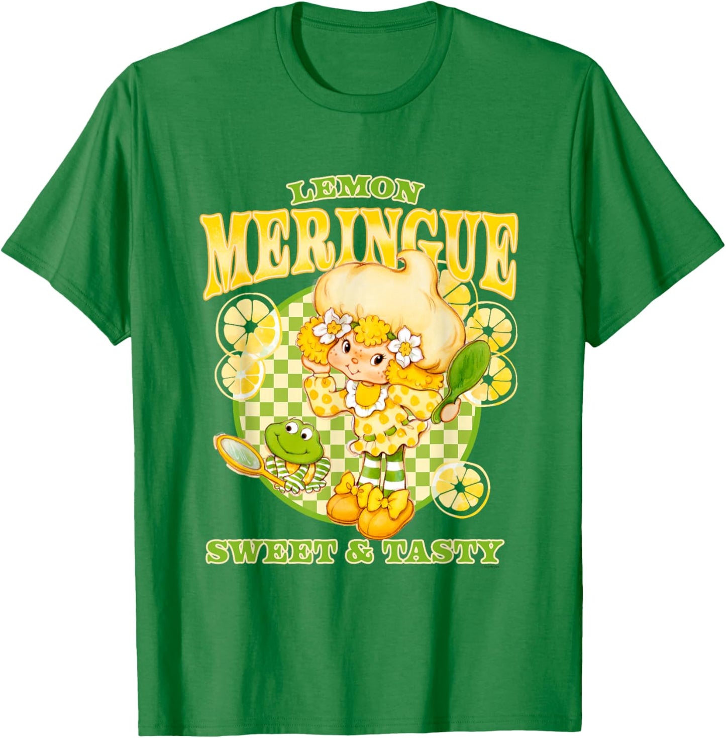 Strawberry Shortcake Lemon Meringue Sweet & Tasty Retro Logo T-Shirt - T-Shirt | Irish Green