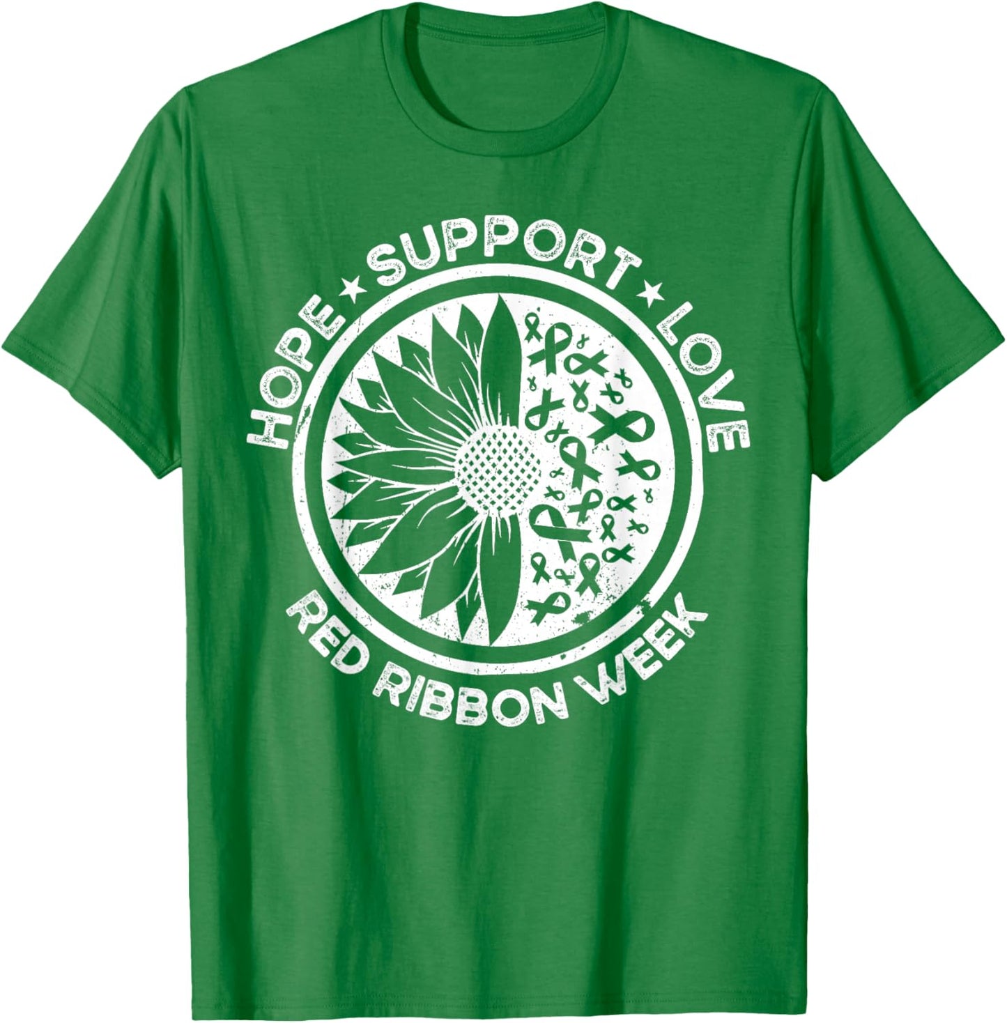 Red Ribbon Week T-Shirt - T-Shirt | Irish Green