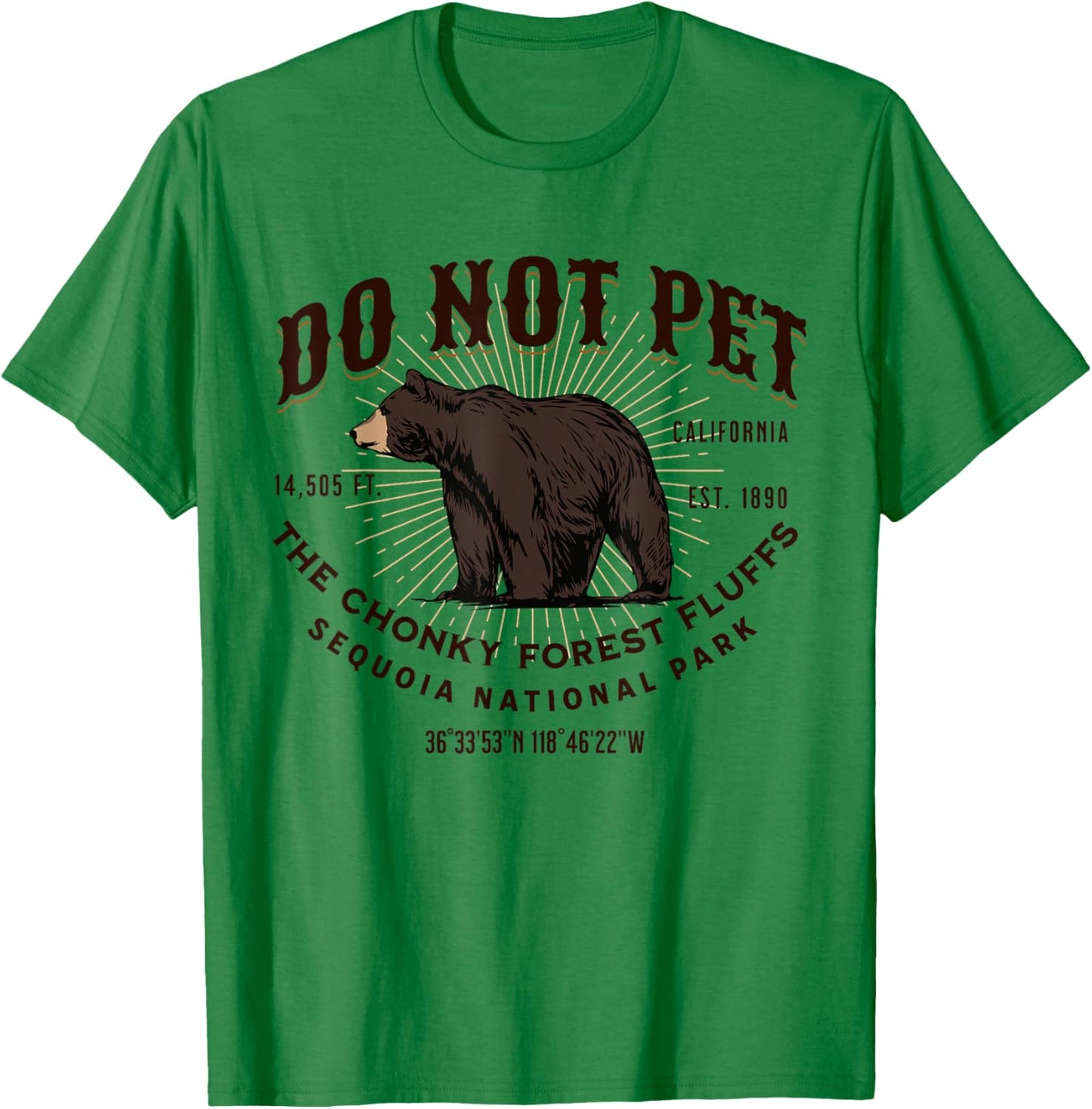 Sequoia National Park Black Bear Funny Souvenir T-Shirt - T-Shirt | Irish Green