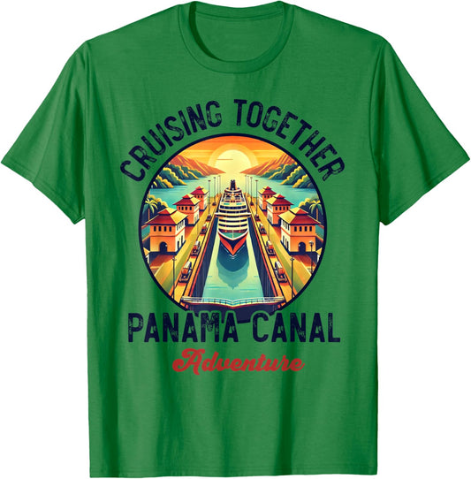Panama Canal Cruise Panama Trip Cruising Together Family T-Shirt - T-Shirt | Irish Green