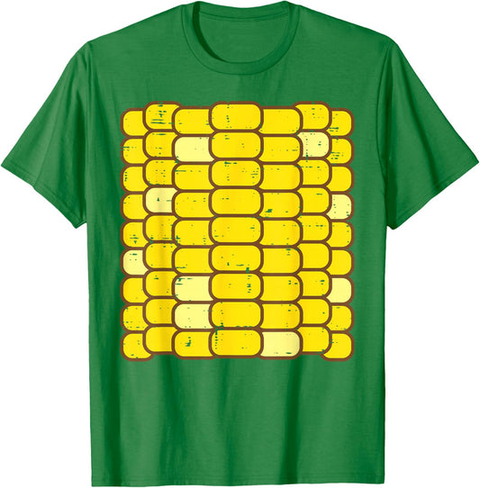 Corn Halloween Costume Funny Foodie Farmer Men Women Kids T-Shirt - T-Shirt | Irish Green
