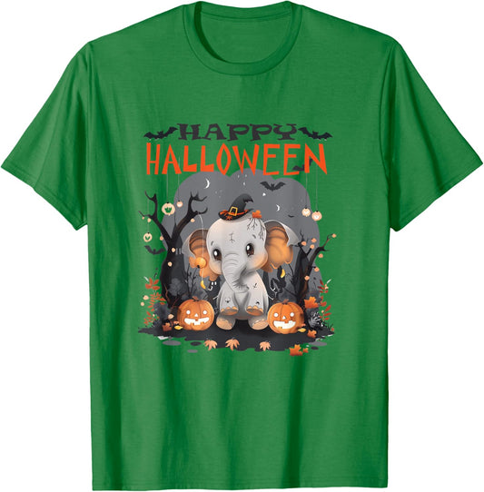 Happy Halloween Elephant, A Cute Baby Elephant T-Shirt - T-Shirt | Irish Green